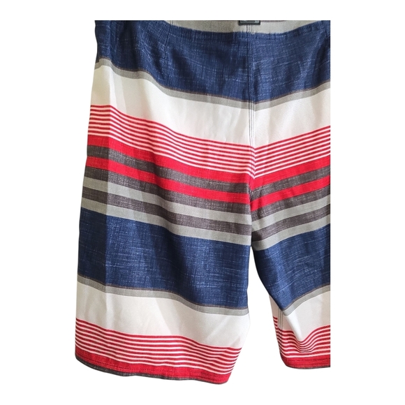 O'Neill Red White and Blue Board Shorts Trunks 32  10" Ins. Swim Beach Vacation - Picture 6 of 7